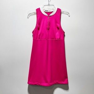 FILA Sport Tennis Dress Women Size Small Chevron 1/4 Zip Pink Polyester Athletic